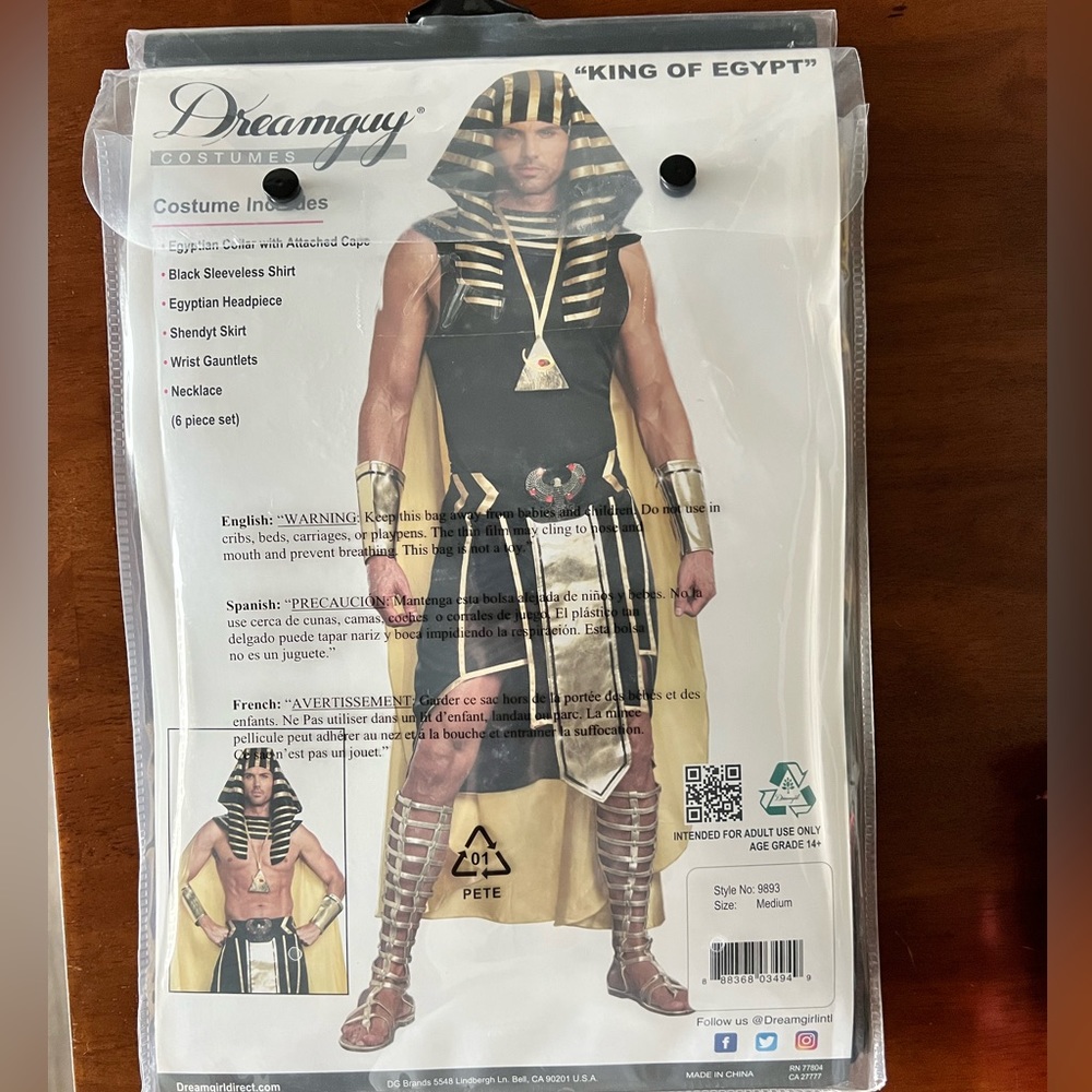 Halloween costume - King of Egypt (size M)